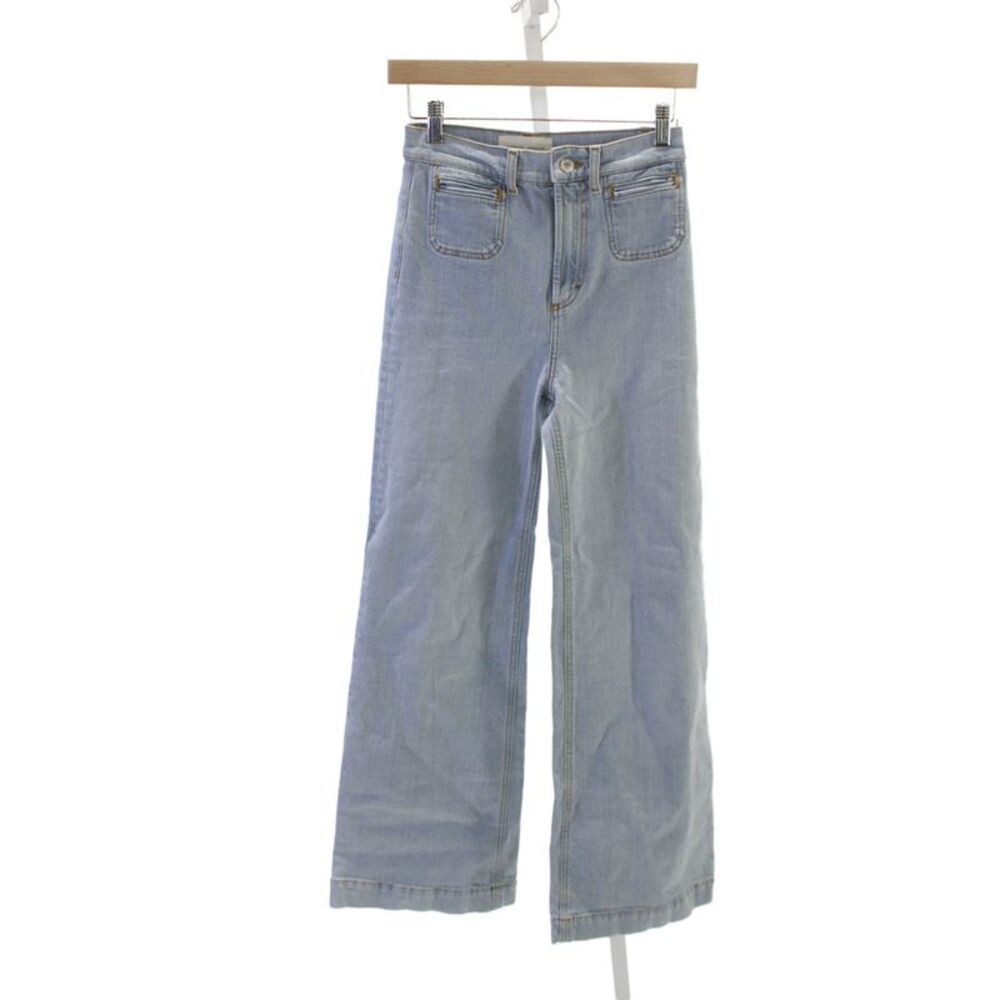 Jeanerica Women Wide-Leg Blue High Rise Jeans Size 24